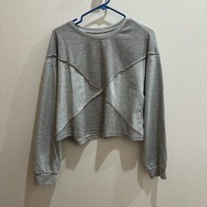 Gray Women's Long Sleeve Top